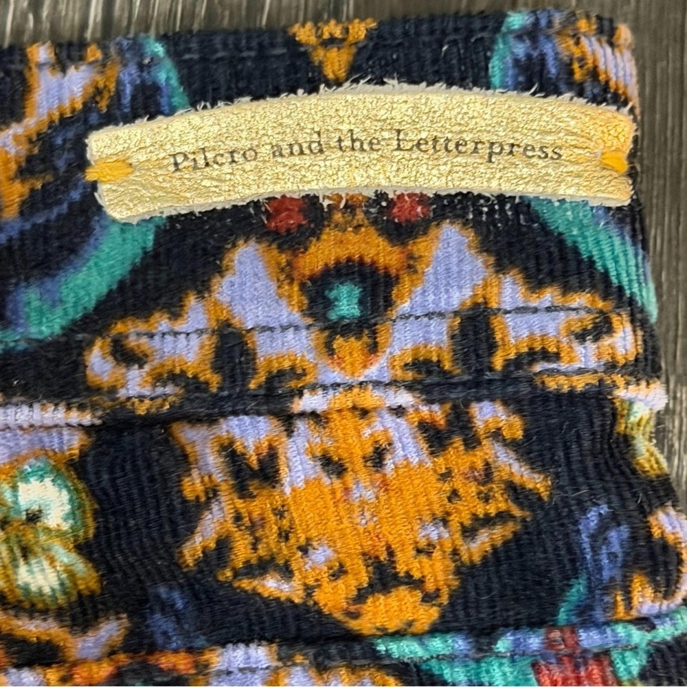 Anthropologie Pilcro & the Letterpress Boho Corduroy Pants Damask Floral 27 - Picture 10 of 13